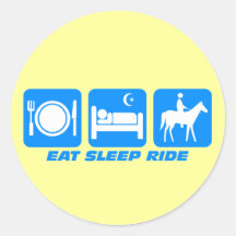 Funny horse round stickers
