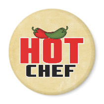 Funny Hot Chef Red and Green Peppers