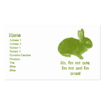 Funny Hot Cross Bunny Purple Business Card