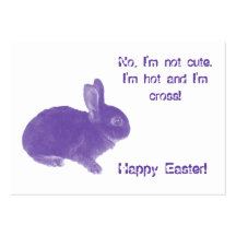 Funny Hot Cross Bunny Purple Gift Tag Business Cards
