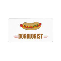Funny Hot Dog Address Labels