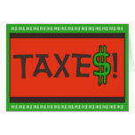 Funny Humour Tax Taxes Paper Greeting Note Card