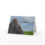 Funny Humourous Ape Gorilla Getting Old cards