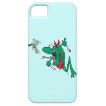 funny hungry frog chasing bug cartoon iPhone 5 covers