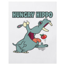 funny hungry hippo cartoon flyer