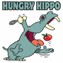 funny hungry hippo cartoon acrylic cut outs