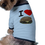 Funny I Love Cheeseburgers Doggie Shirt