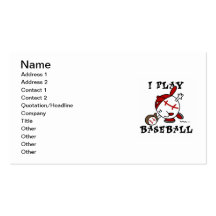 Funny I Play Baseball Tshirts and Gifts Business Card Template