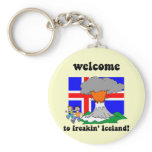 Funny Iceland volcano Keychains