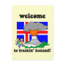 Funny Iceland volcano Postcard