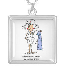 Funny ICU Nurse T-shirts and Gifts Custom Jewelry