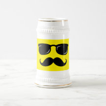 Funny incognito smiley moustache trendy hipster coffee mug