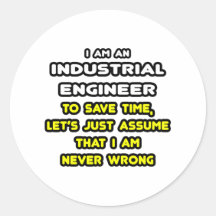 Funny Industrial Engineer T-Shirts and Gifts Sticker