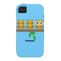 funny insomniac owl vibe iPhone 4 cover