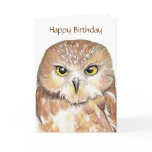 Funny Insult  Owl Birthday Card