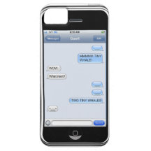 Funny iPhone whale text message iPhone 5 Case