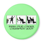 Funny Irish pub crawl Refrigerator Magnet