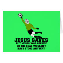 Funny Jesus saves Card