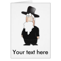 Funny Jewish rabbi - cool cartoon Cards