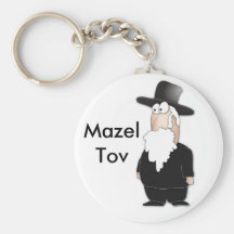 Funny Jewish rabbi - cool cartoon Keychain