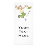 funny jumping for joy golfer full colour rack card