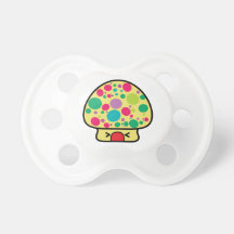 funny kawaii toadstool mushroom house pacifier