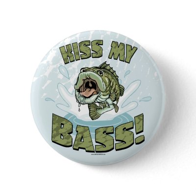Funny Kiss My  Bass Gift Ideas for Fishermen by mudgestudios