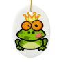 funny kissed frog prince cartoon christmas tree ornament