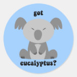 Funny Koala Bear Round Sticker