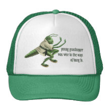 Funny Kung Fu Grasshopper Mesh Hats