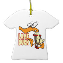 funny lame duck cartoon christmas ornament