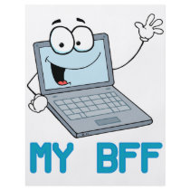 funny laptop my bff cartoon custom flyer