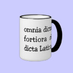 Funny Latin phrase, slogan mugs