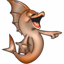 Funny Laughing Fish Cut Out