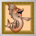 Funny Laughing Fish Poster