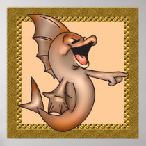 Funny Laughing Fish Poster