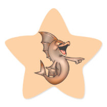 Funny Laughing Fish Star Stickers