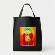 Funny Laughing Zen Buddha Grocery Yoga Tote Bag
