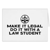 Funny Law Student Greeting Card