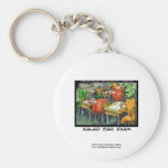 Funny Lawyer Cartoon Keychain "Salad Bar Exam"