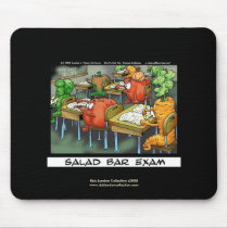 Funny Lawyer Cartoon Mouse Pad  "Salad Bar Exam