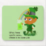 Funny Leprechaun Beer Mousepad