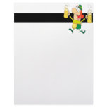 funny leprechaun lady serving beer letterhead template