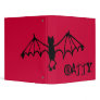 Funny Little Bat - Batty Vinyl Binder