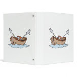 funny little boy in boat vinyl binder