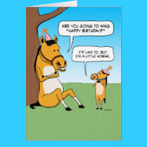 Funny Little Horse Birthday Card cards
