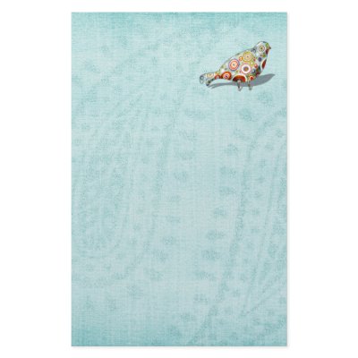 Funny Little Whimsical  Bird Customized Stationery by cowboyannie