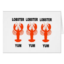 Funny lobster greeting cards