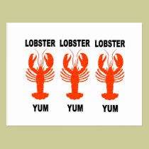 Funny lobster postcards