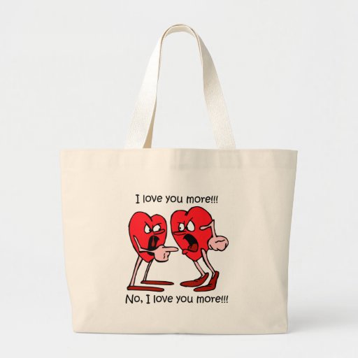 Funny love canvas bags